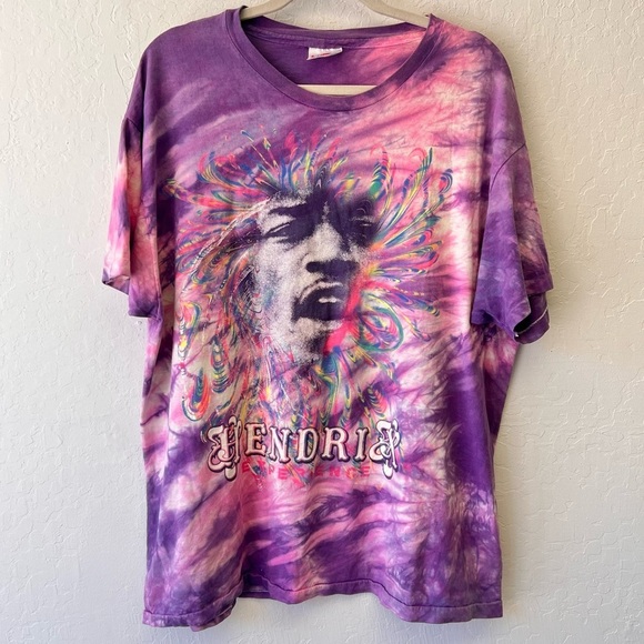 Vintage Other - Vintage Single Stitch 1990s Tie Dye Jimi Hendrix Experience Shirt XL Band Tee